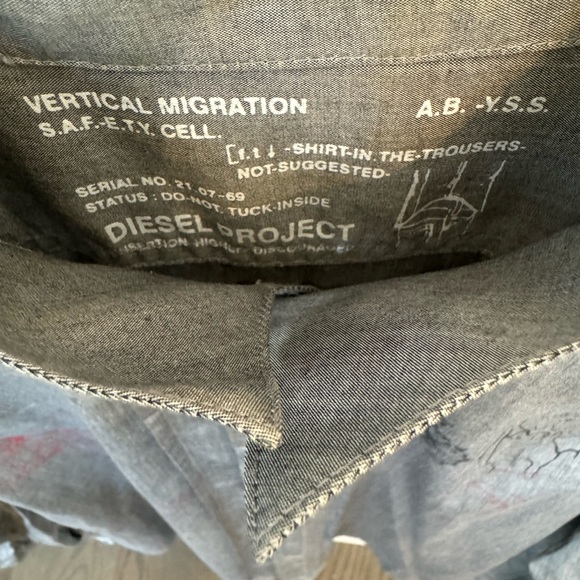 Diesel project cotton men’s shirt. Size medium - slim fit. - Picture 5 of 9